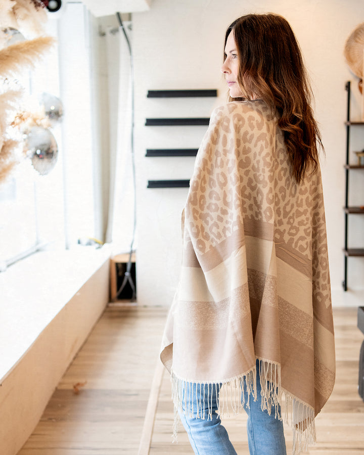 Leopard Lydia Cashmere Shawl