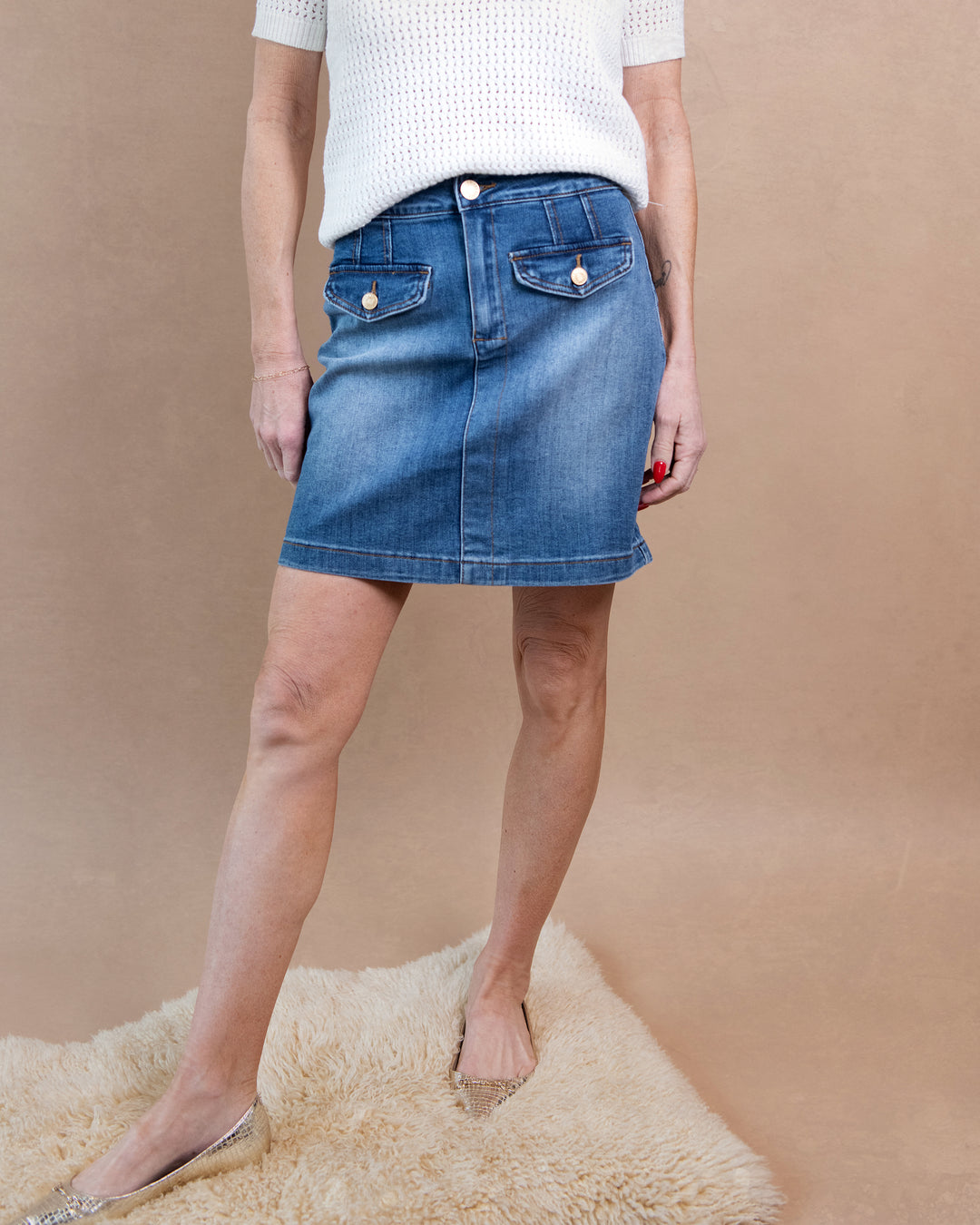 Rosetta Denim Skirt